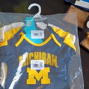 Michigan Kids Shirt - Blue and Yellow